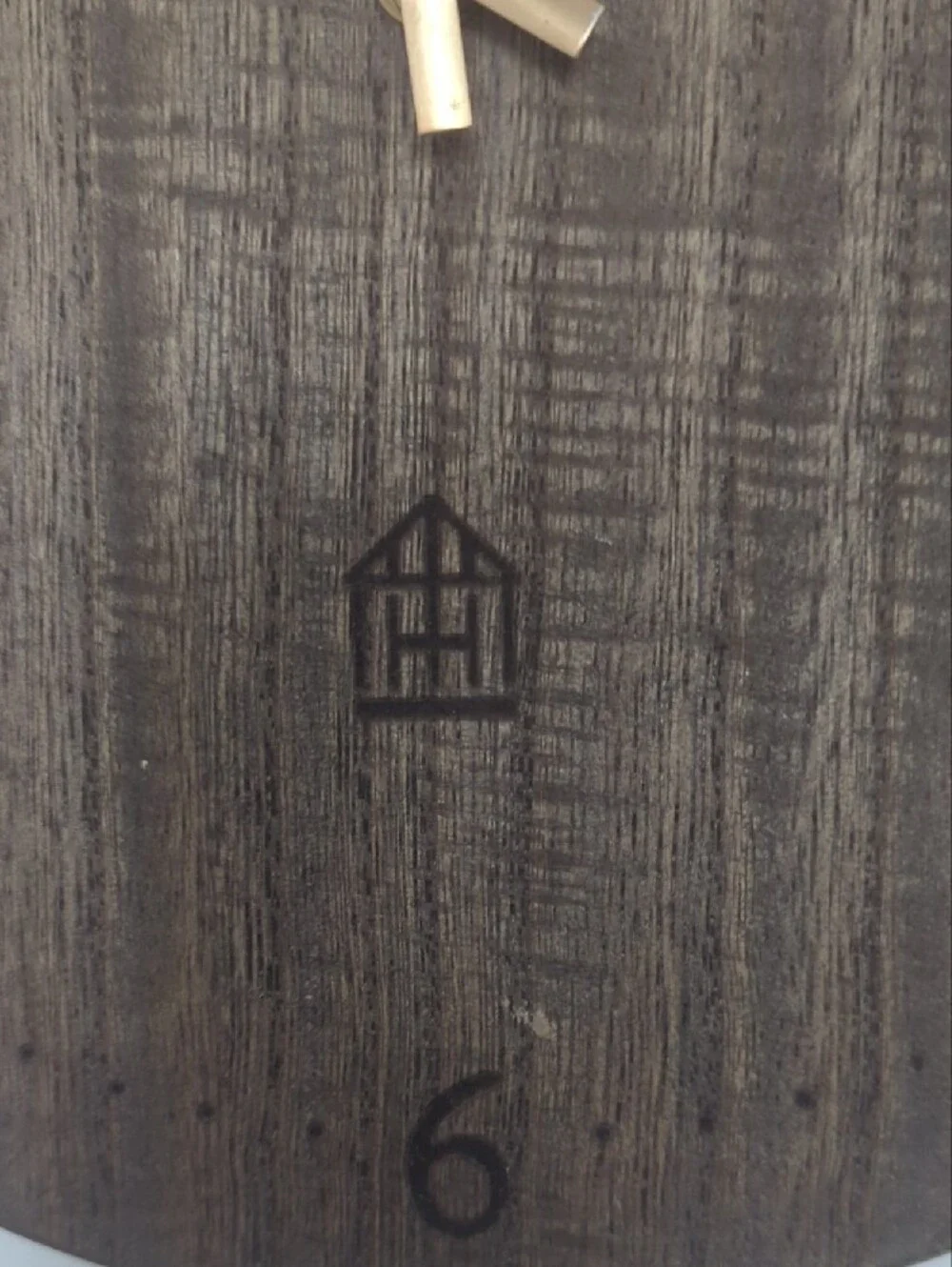 Hearth And Hand Clock Woodgrain Clock with Gold Hands